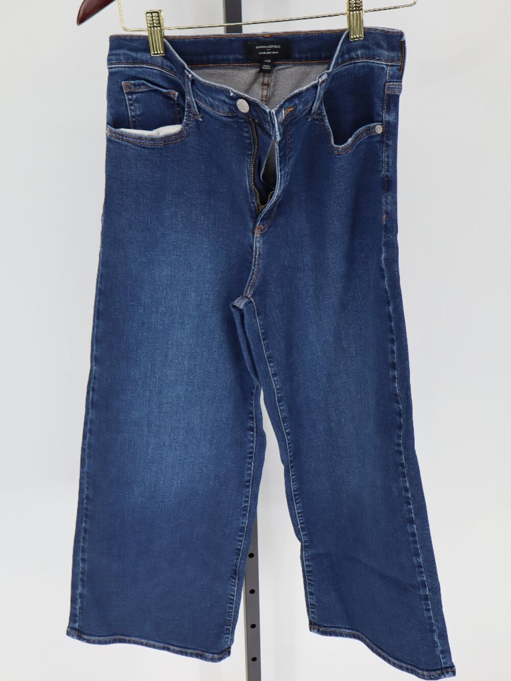 Banana Republic, Cotton denim wide leg jeans, size 27/4